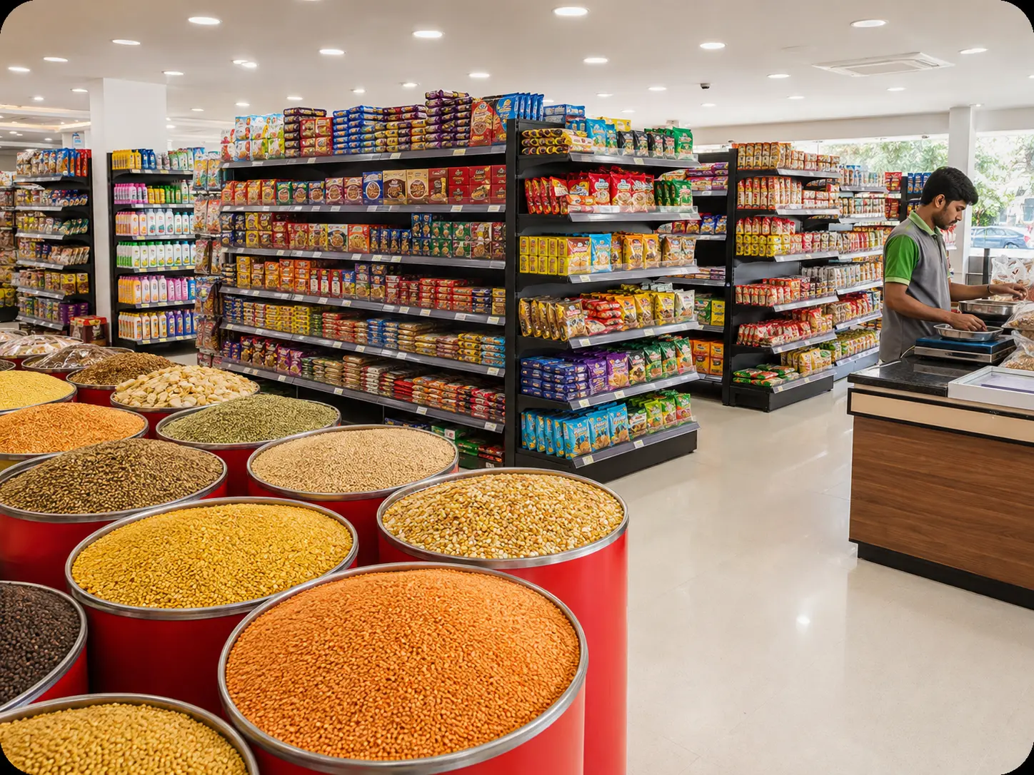 Inside a For You Supermarket store aisle